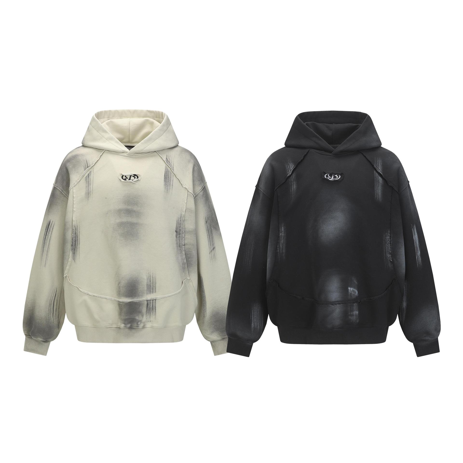 Graphic Retro Long Sleeve Cotton Blend Hoodie
