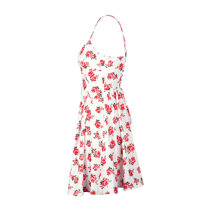 Bodycon Bandeau Open Back Patterned Dress