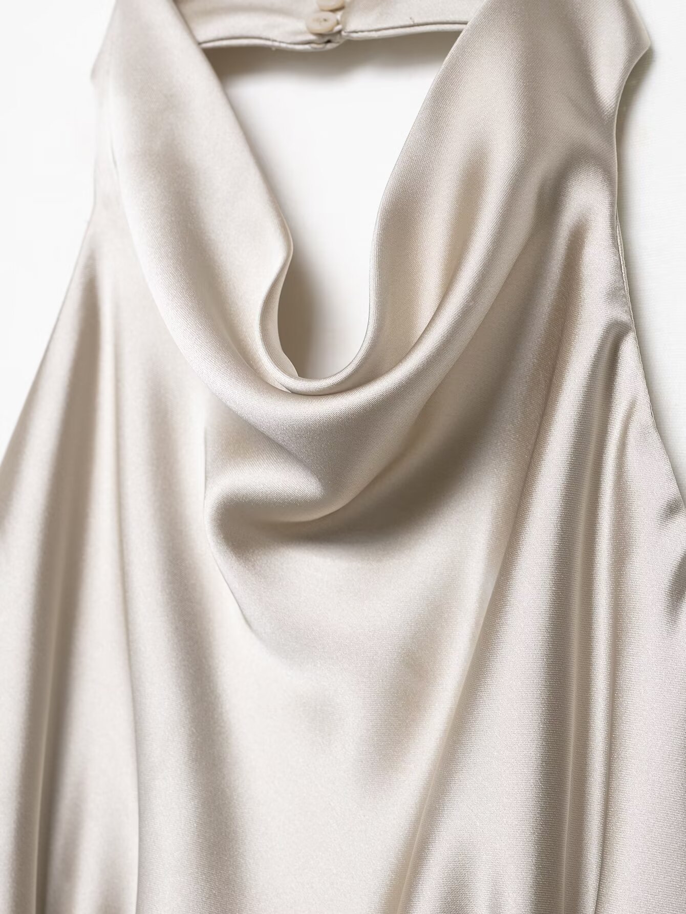 Sleek Open Back Crossover Drawstring Dress