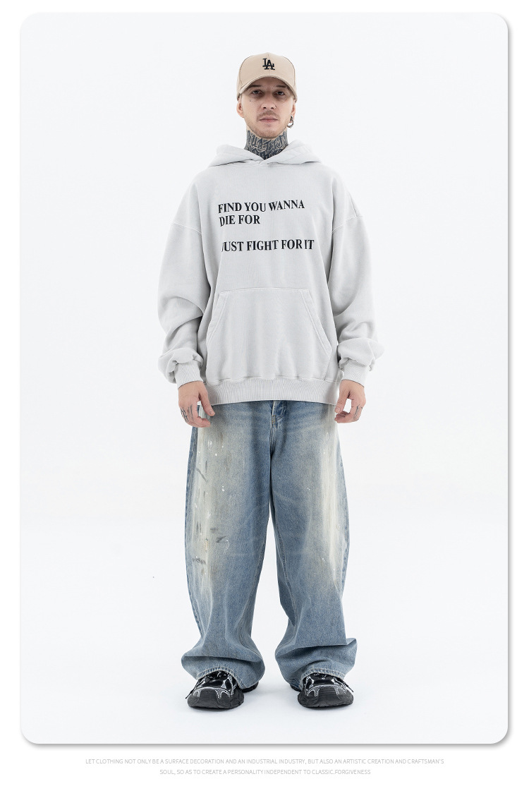 Streetwear Loose Alphabet Cotton Hoodie