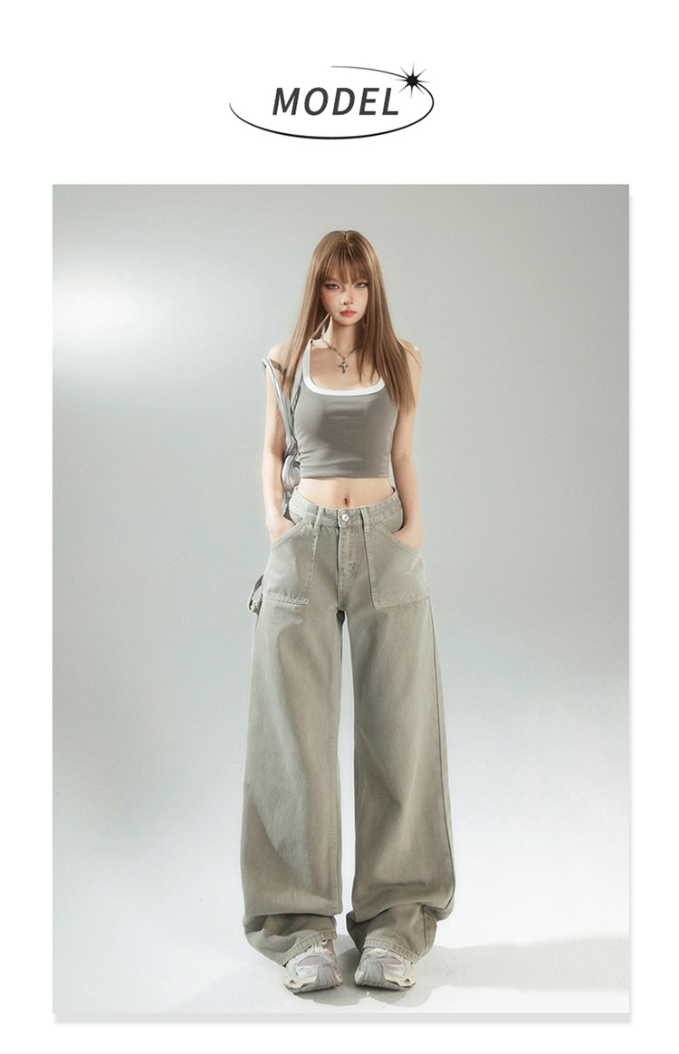 Loose Wide-Leg Pants, Boho Chic, Versatile Slimming Women's Denim Pants