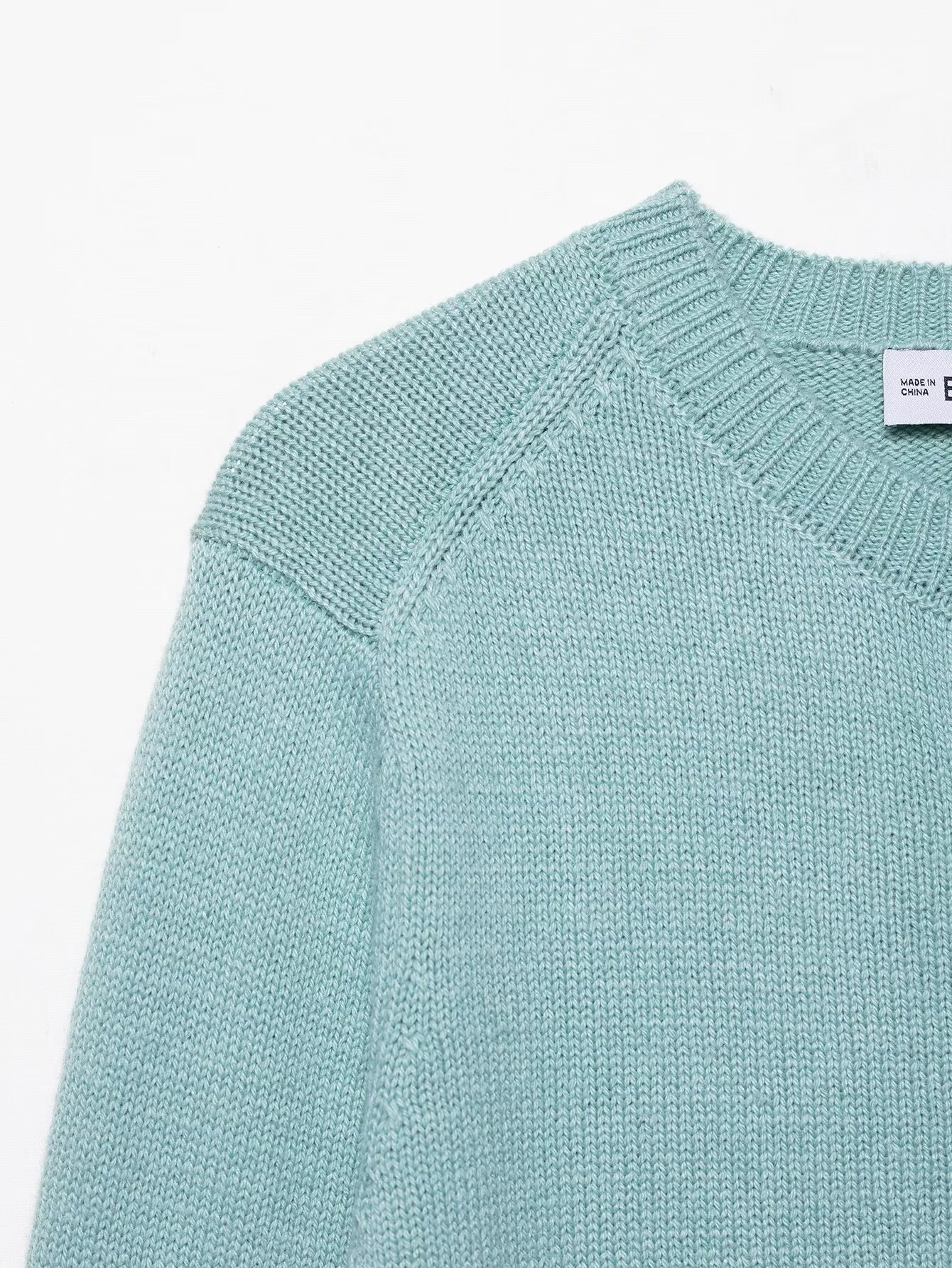 Plain Button-Front Long Sleeve Polyester Sweater
