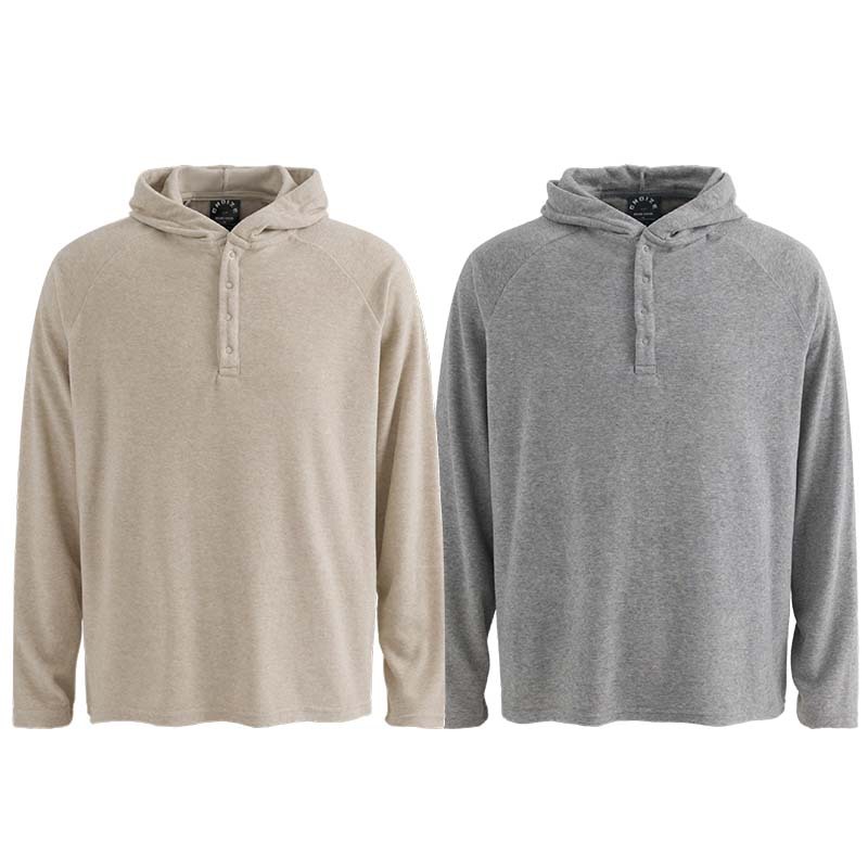 High Street Plain Henley Oversized Hood Pullover