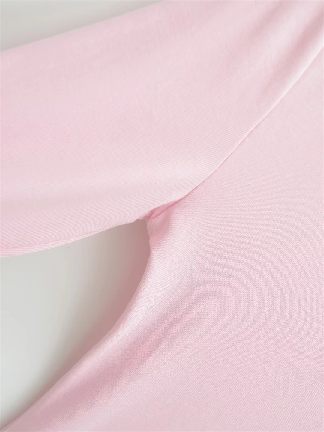 Ladies Streetwear Plain Stretch Elbow-Length Plunge Layering Tee