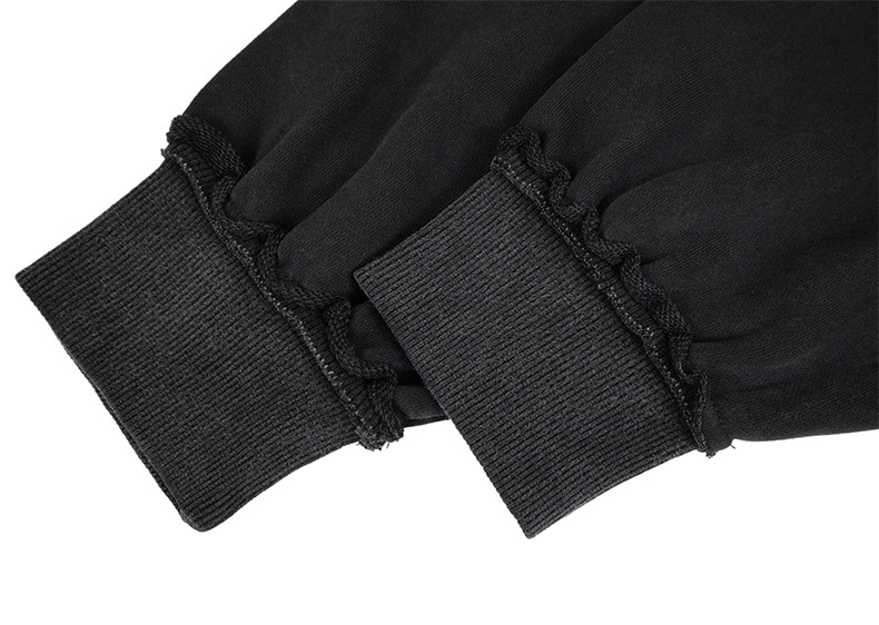 Color-Wash Oversized Button Placket Cotton Sweatshirt