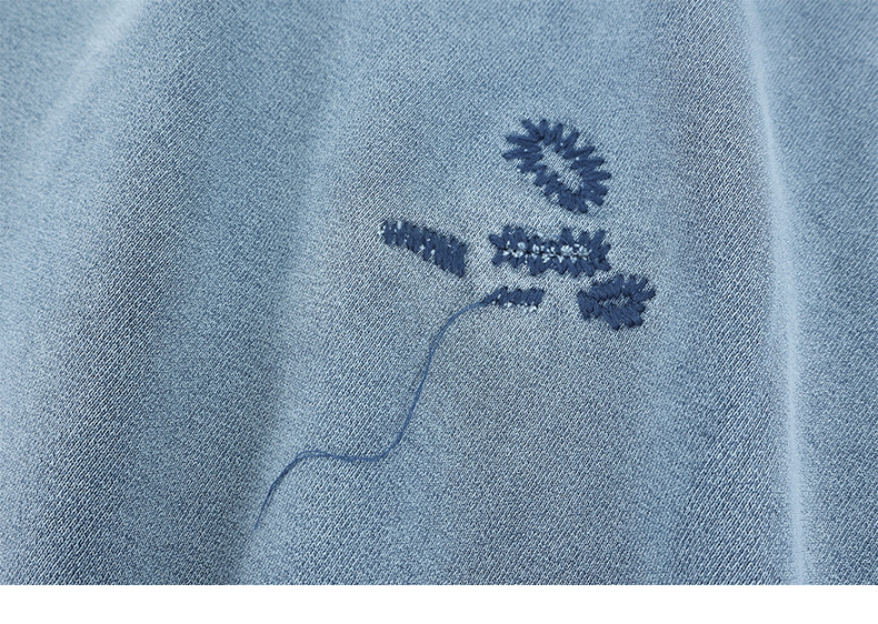 Men's Faded Plain Stitched Cotton Sweatshirt
