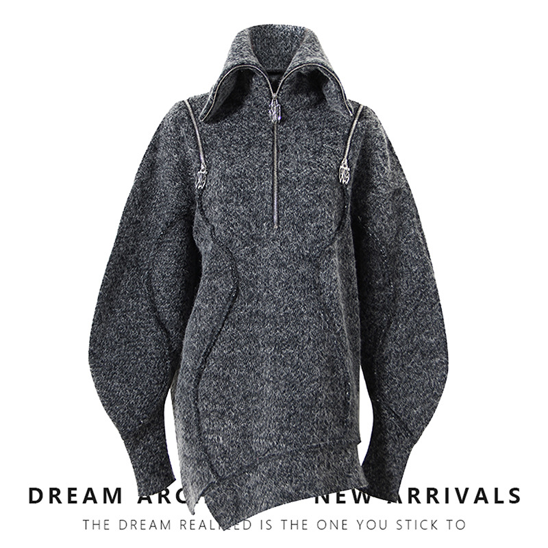 Hedging Oversized High Neck Sweater