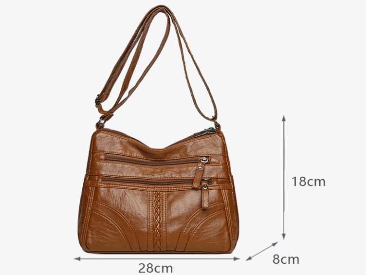 PU Leather Adjustable Strap Shoulder Bag