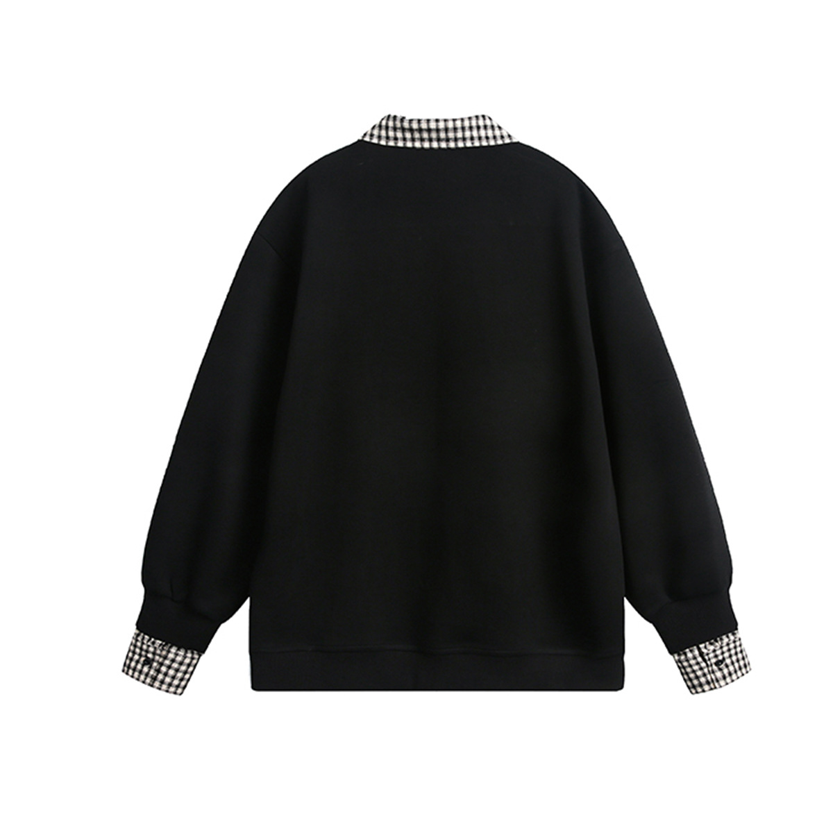 Solid Faux Layered Hoodie