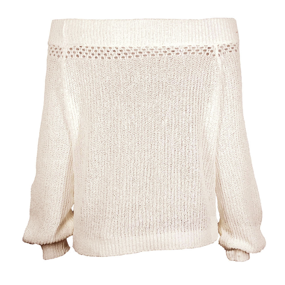 Asymmetric Neckline Slouchy Balloon Stretch Top