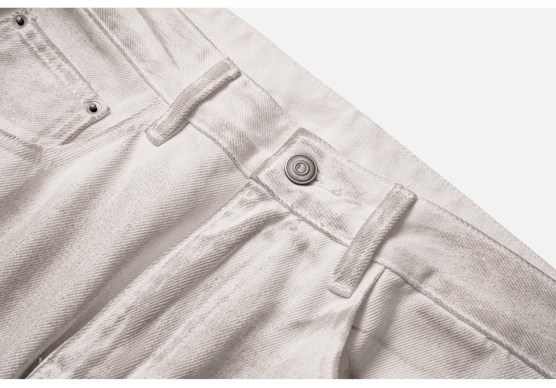 Washed Distressed Oversized Straight Leg Jeans