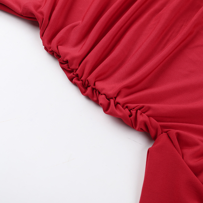 Round Neck Full Sleeve Polyester Cutout Dress