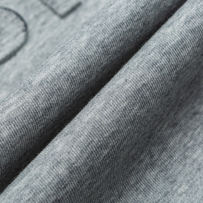 Cotton Blend Oversized Crew Alphabet Hoodie Long Sleeve