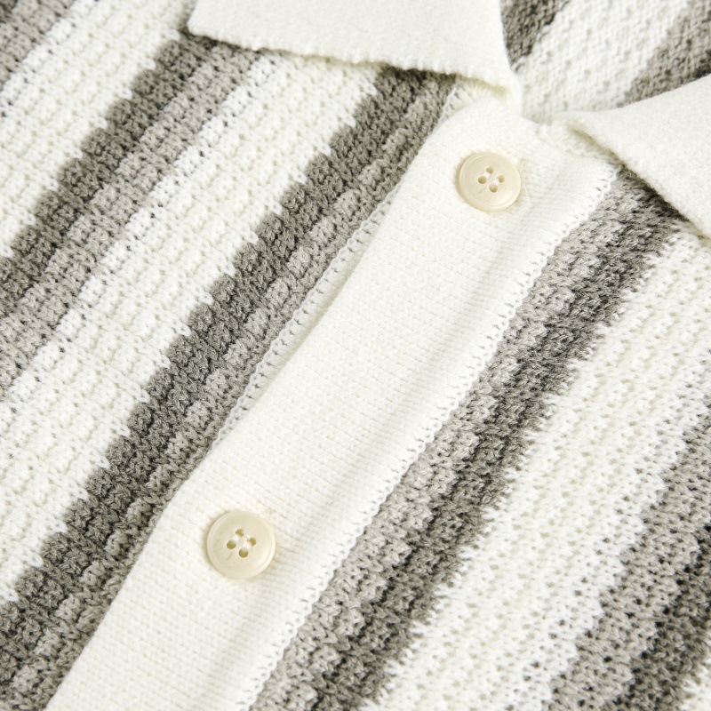 Wrist-Length Ribbed Oversized Notched Neck Polyester Cardigan
