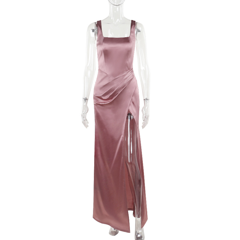 Square Neck High Waist Bodycon Dress