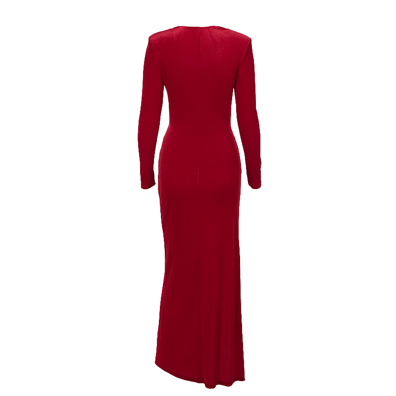 Full Sleeve Bodycon Square Neck High Waist Dress