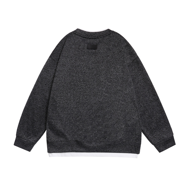 Casual Loose Fit Men's Hoodie with Fake Two-Piece Design
