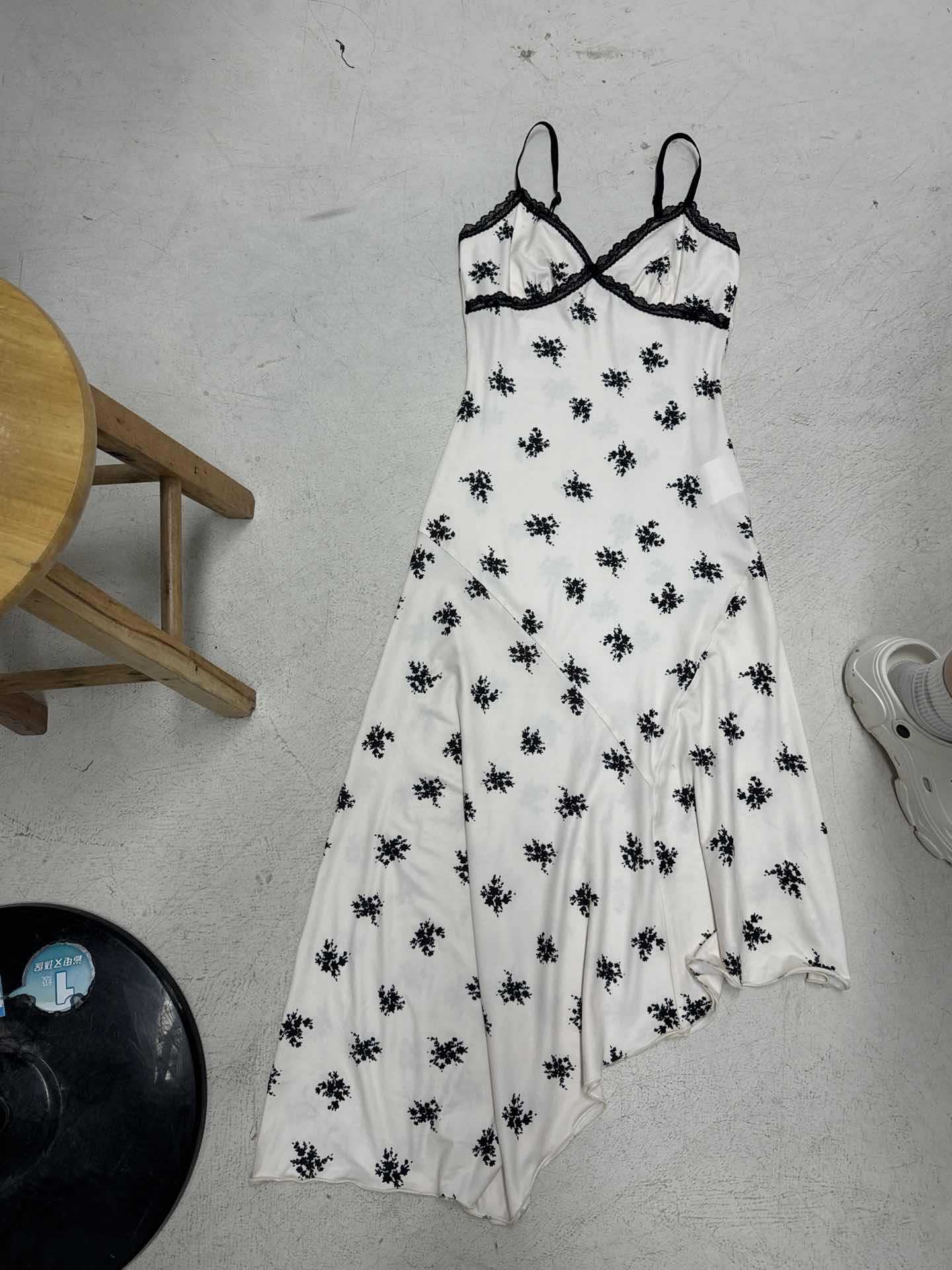 Collarless Asymmetric Hem Fitted Dress