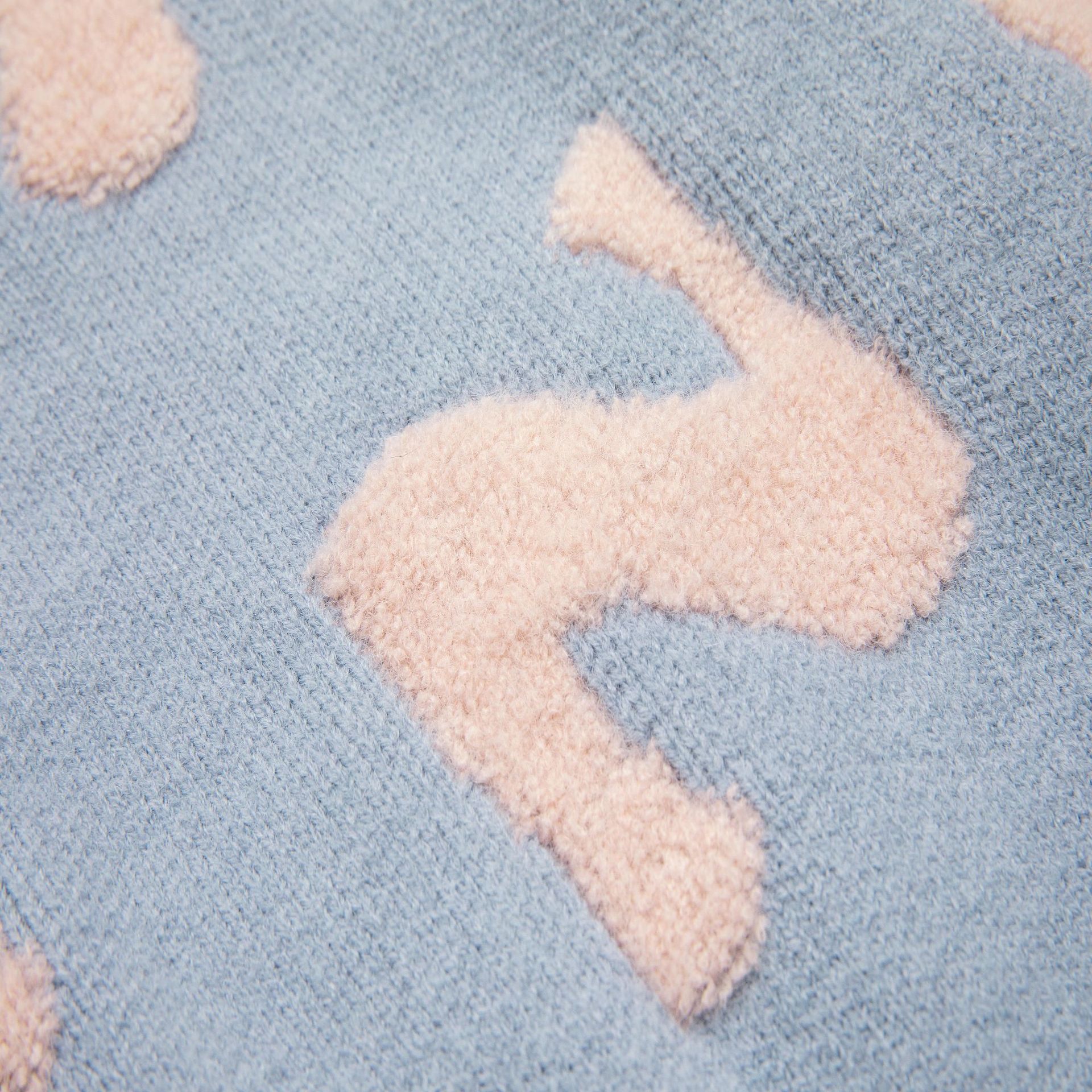 Japanese Oversized Alphabet Print Polyester Sweater