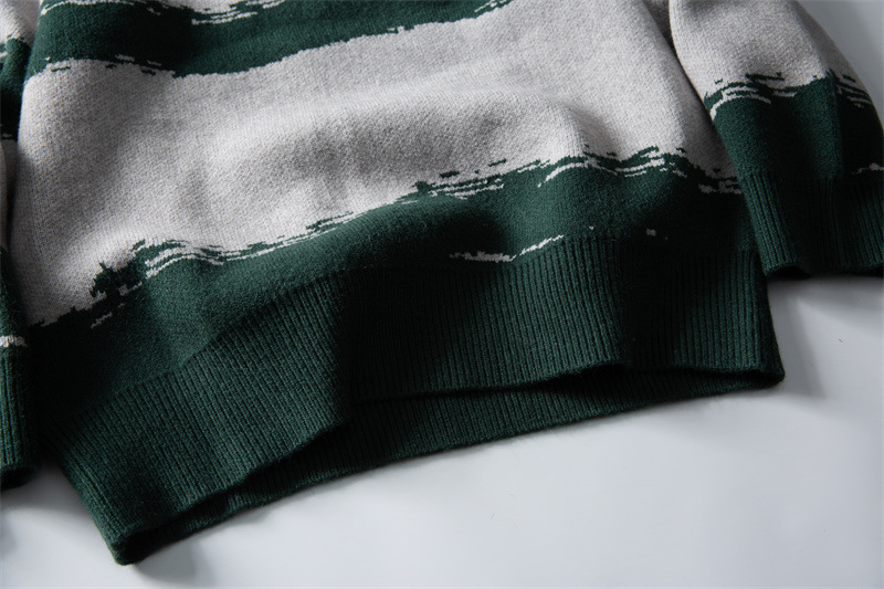 Japanese Workwear Two-Tone Banded Sweater