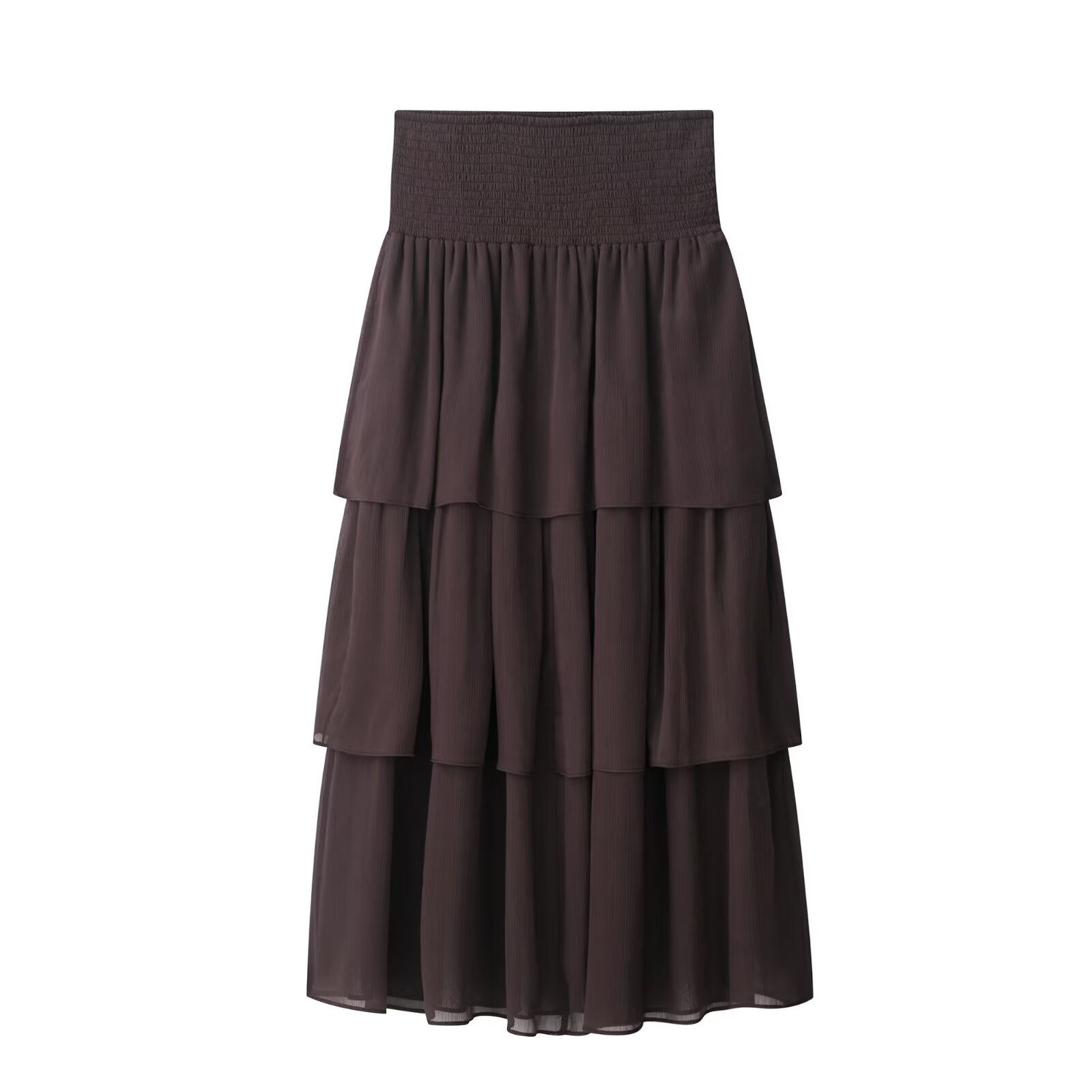 Tiered Flounce Trim Embellished Skirt
