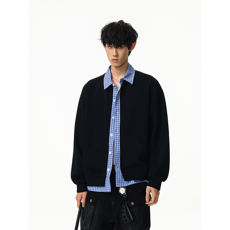 Vintage Oversized Hooded Cotton Cardigan