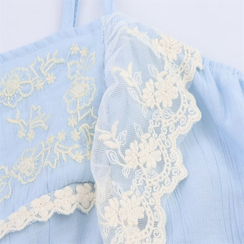 Crew Collar Short Sleeve Polyester Blouse