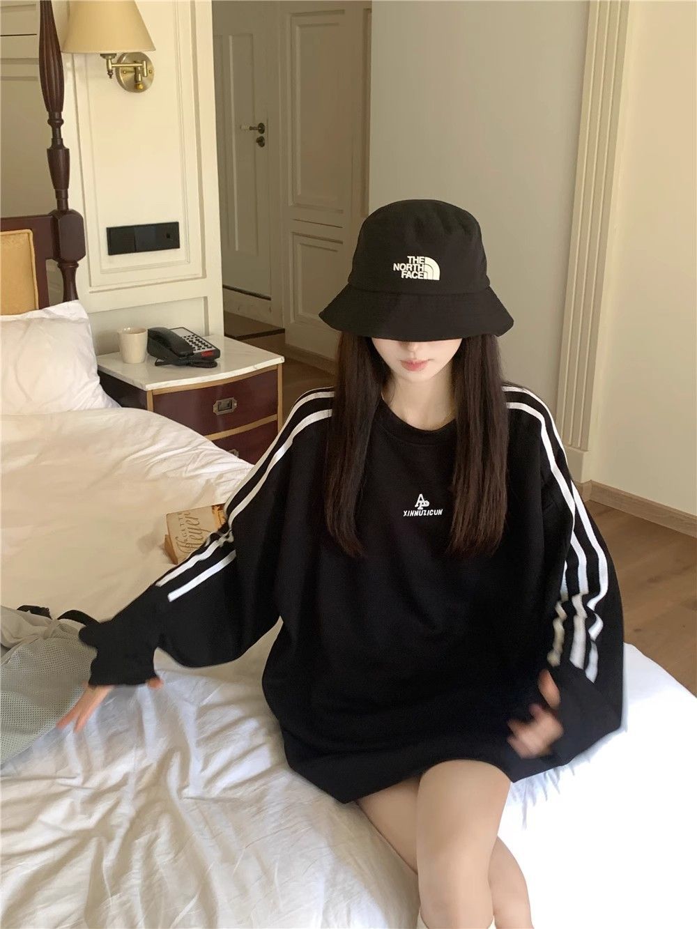 Oversized Japanese Korean Hip-Length Crew Sweater