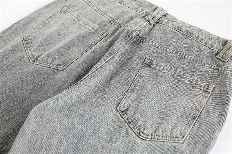 Heavyweight Patchwork Multi-Pocket Cargo Jeans