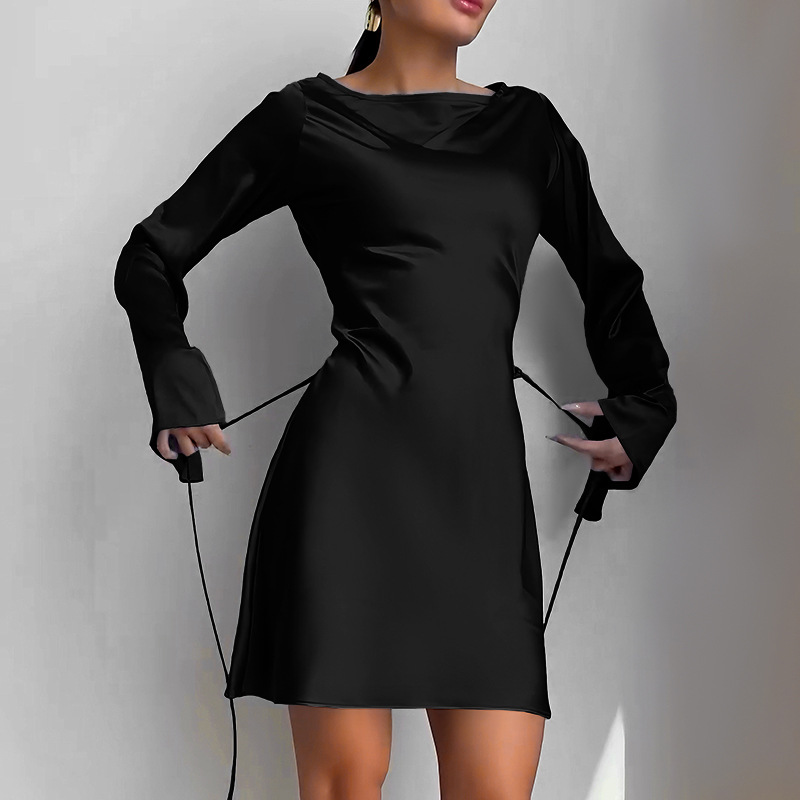High-Rise Polyester Body-Hugging Mini Skirt