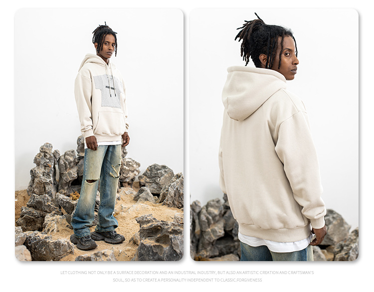 Printed Cotton Oversized Hoodie