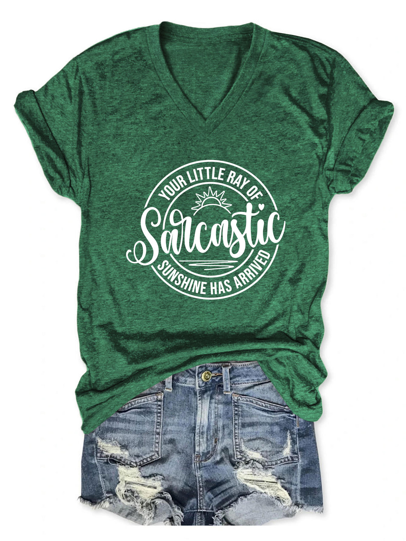 Sassy Geometric Print Round Neck T-Shirt