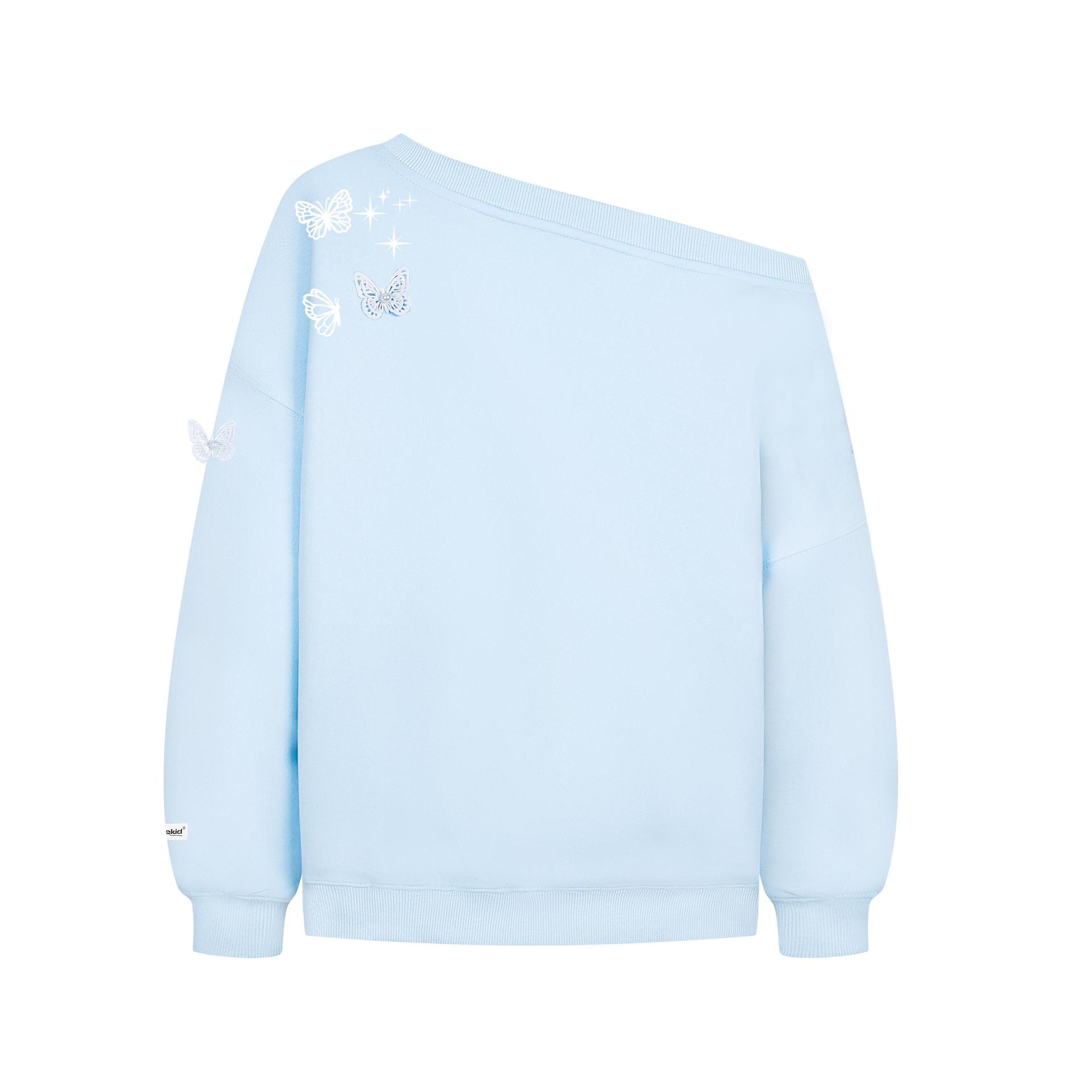 Dimensional Winged Flame Studded Hoodie