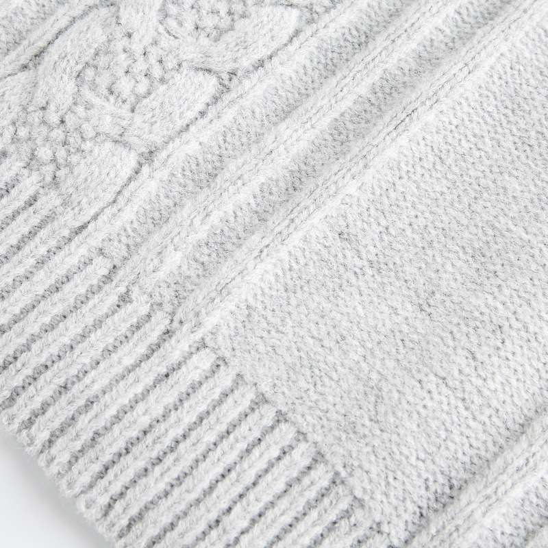 Oversized Japanese Workwear Cabled Sweater