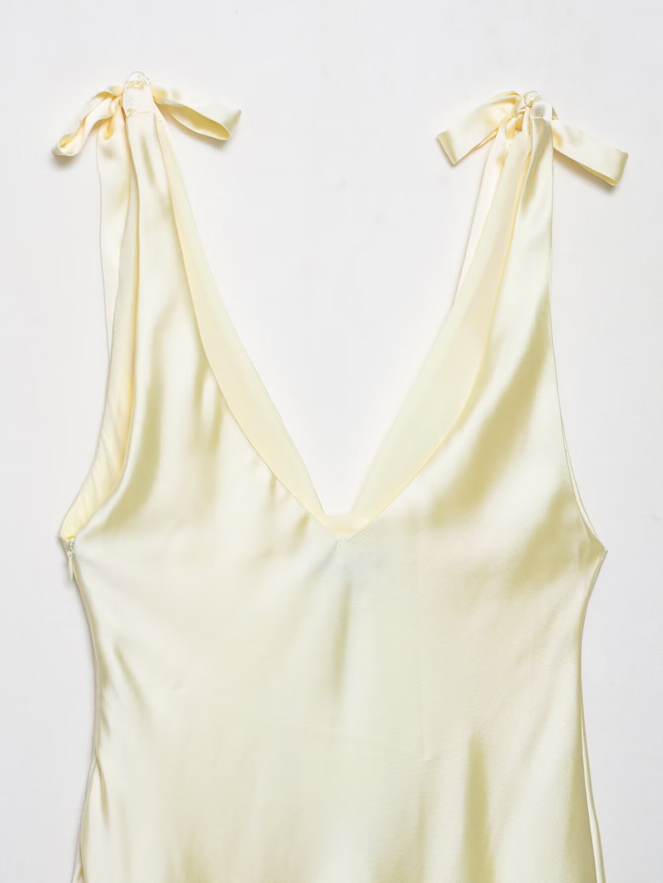 Flowy Bow Detail Mid-Calf Dress