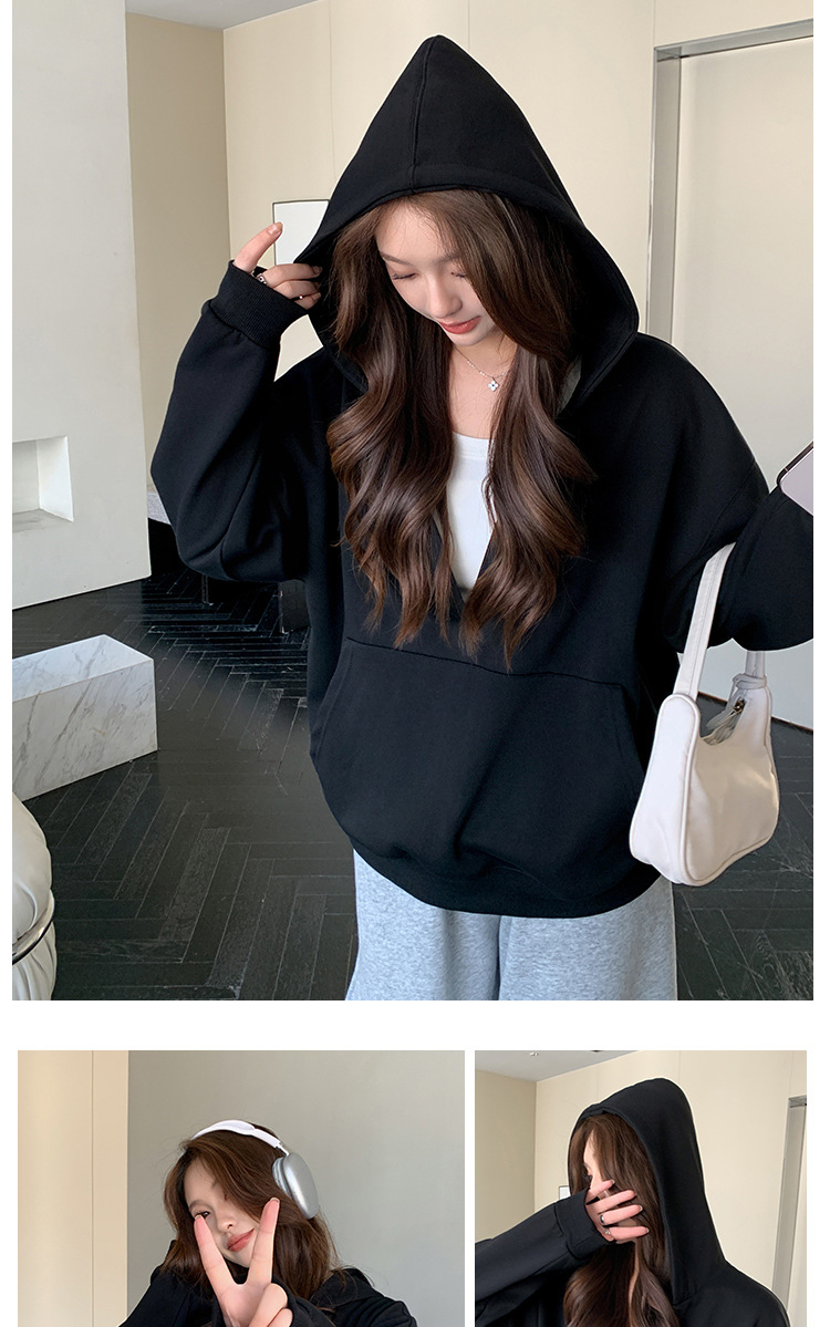 Ladies Loose Fit Cotton Blend Hoodie