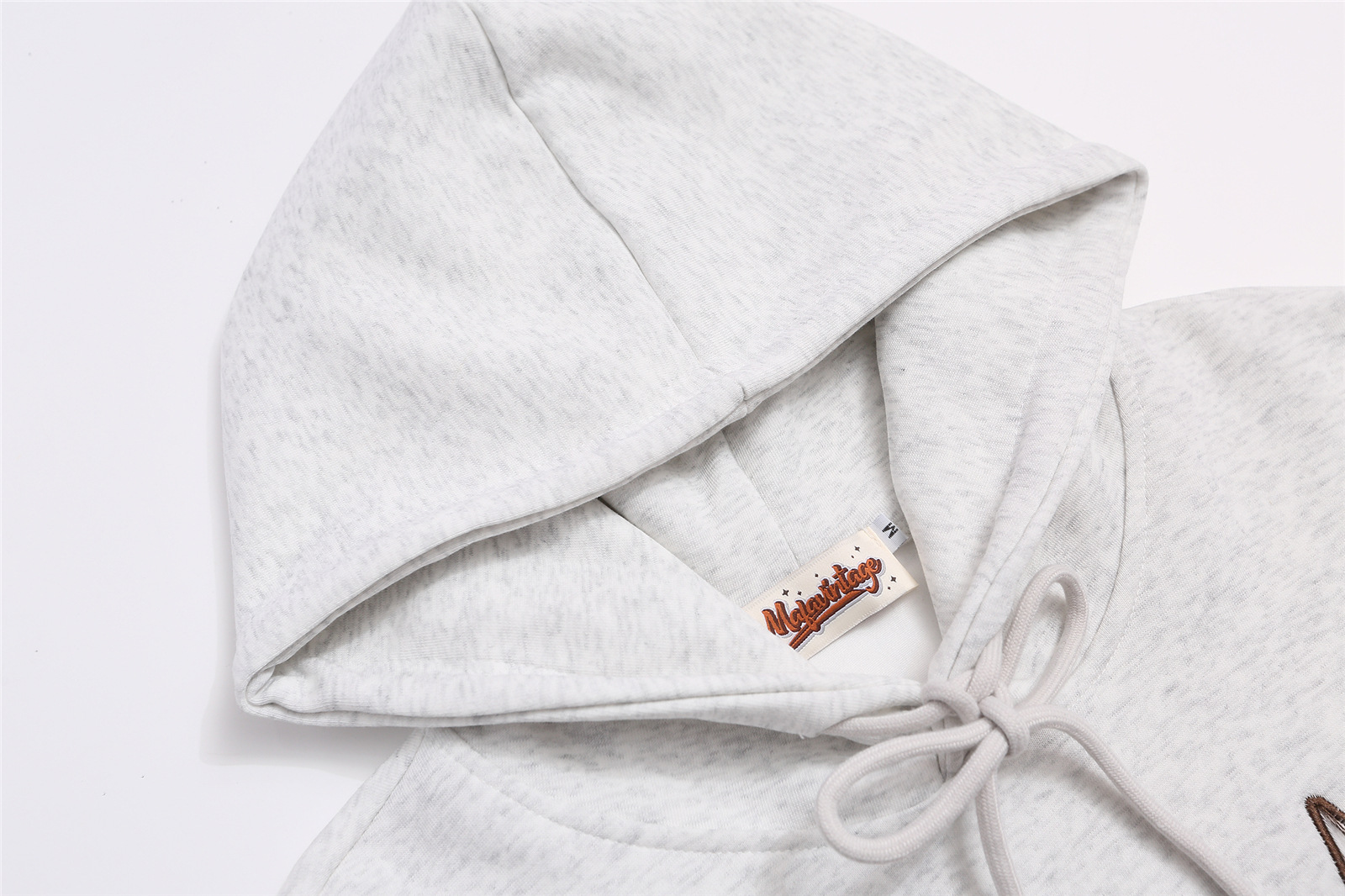 Cotton Retro Oversized Celestial Stitched Tassel Hoodie