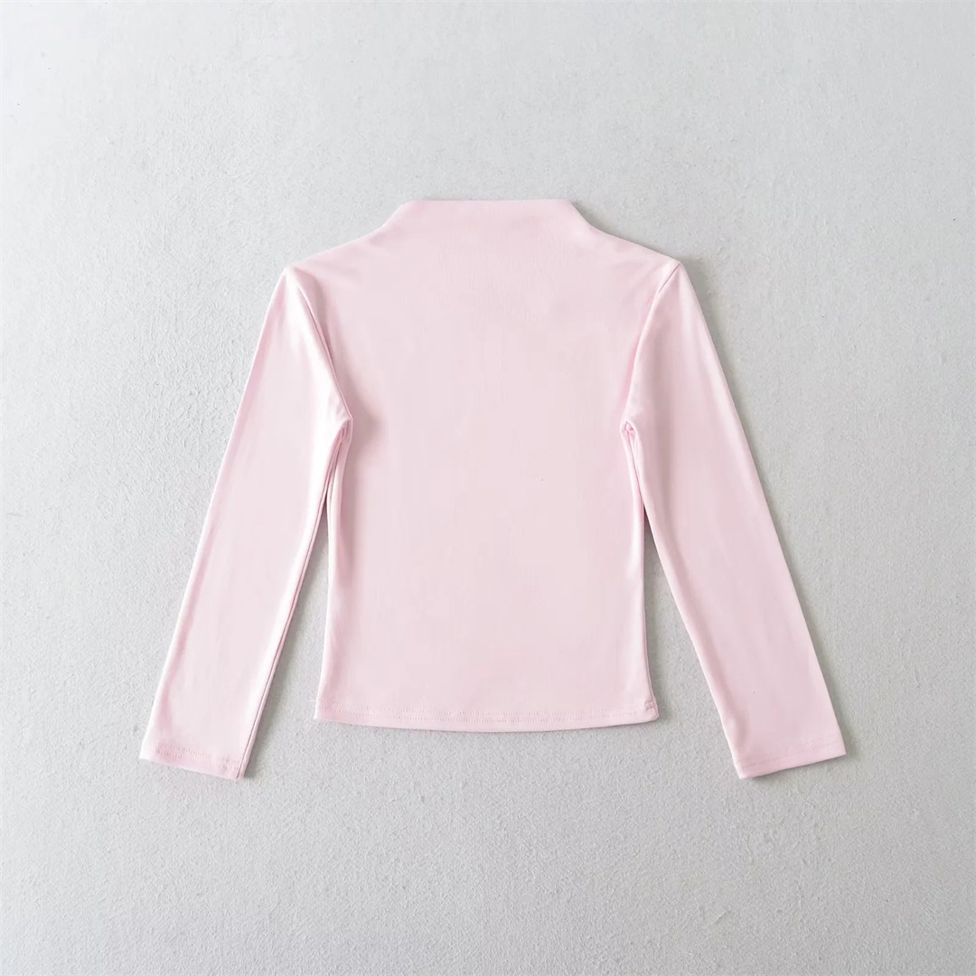 Sassy Plain Round Neck Snug Three-Quarter Short Tee