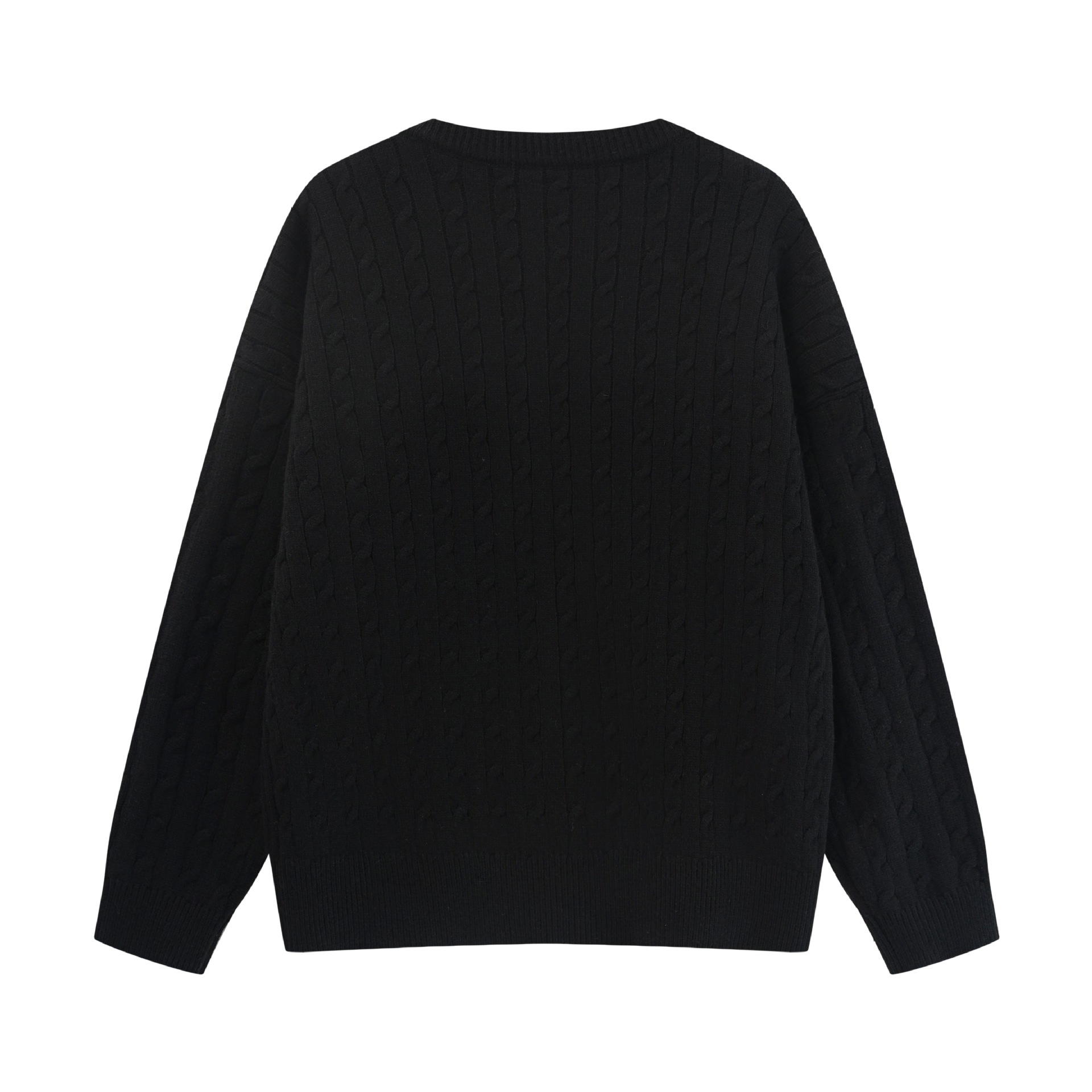 Relaxed Two-Tone Polyester Cardigan