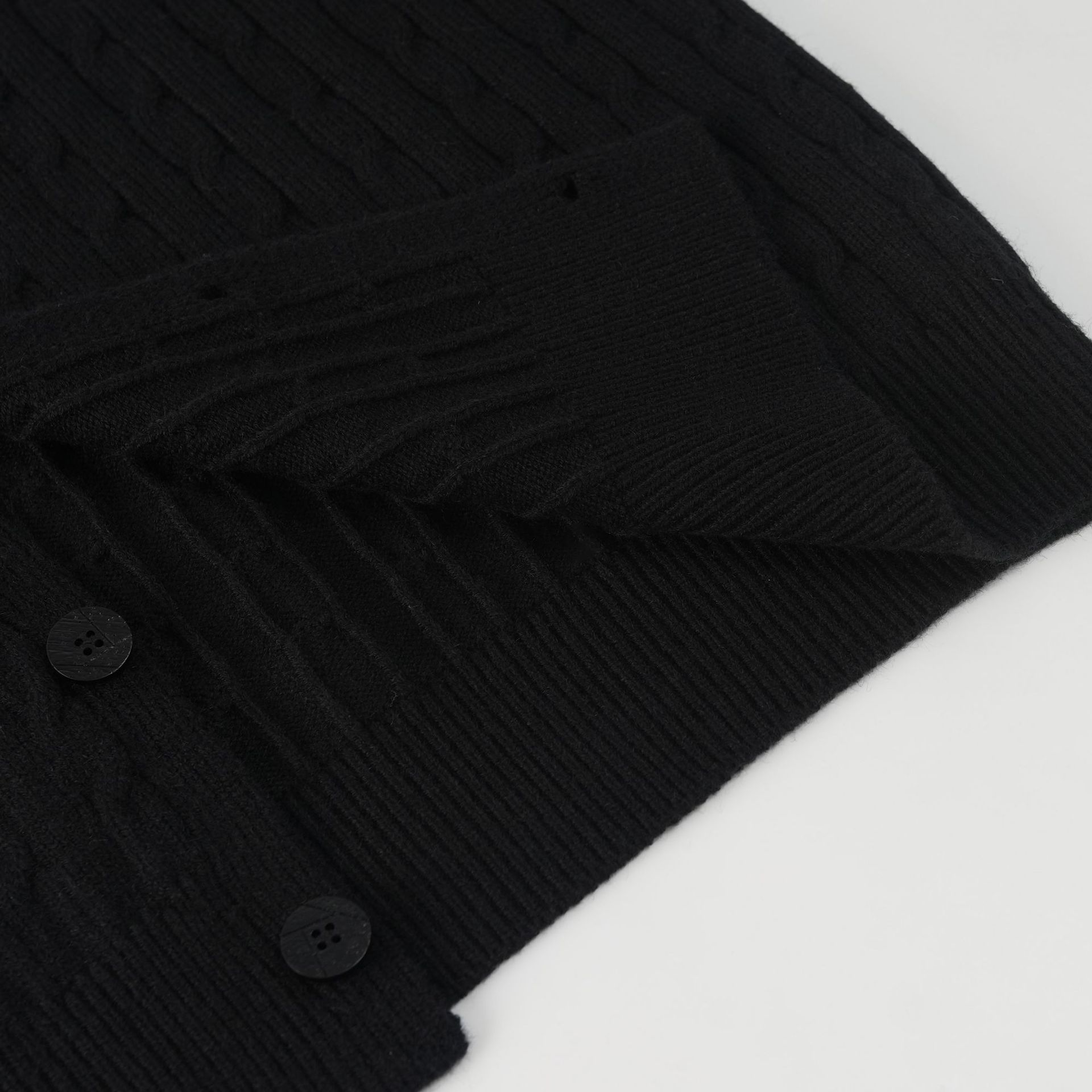 Relaxed Two-Tone Polyester Cardigan