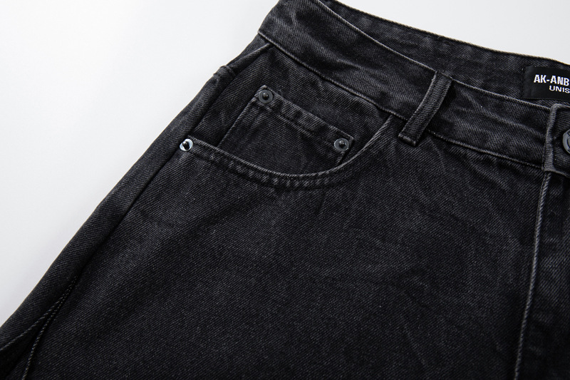 Street Style Retro Deconstructed Patchwork Designer Jeans, High-Quality Unique Design Knife-Style Pants