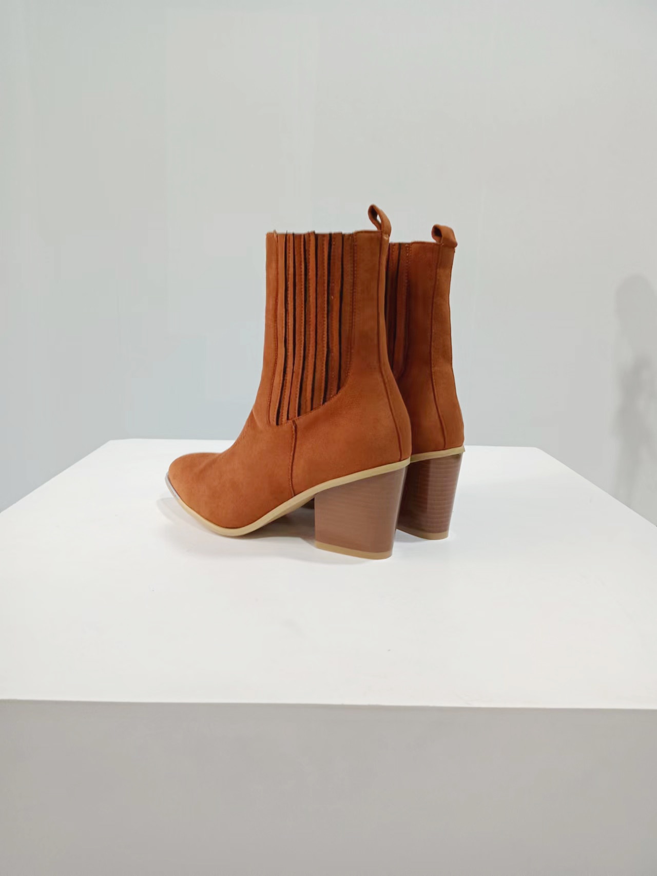 Women Pointed Toe Wedges Ankle Boots Solid Suede Comfortable Female Booties Plus Size 43 Fashion Fall Winter
