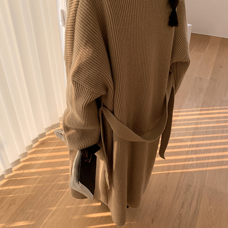 Wool Blend Oversized Collar Cardigan
