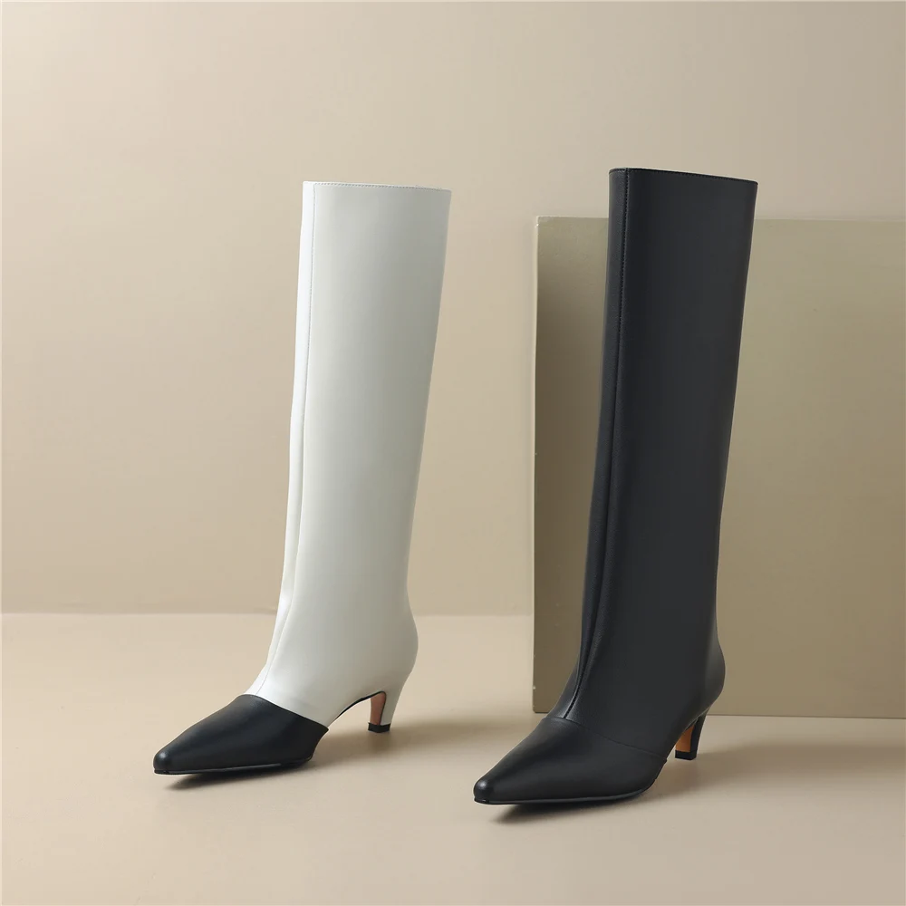Ladies Classic Pointy Cowhide Tall Boot