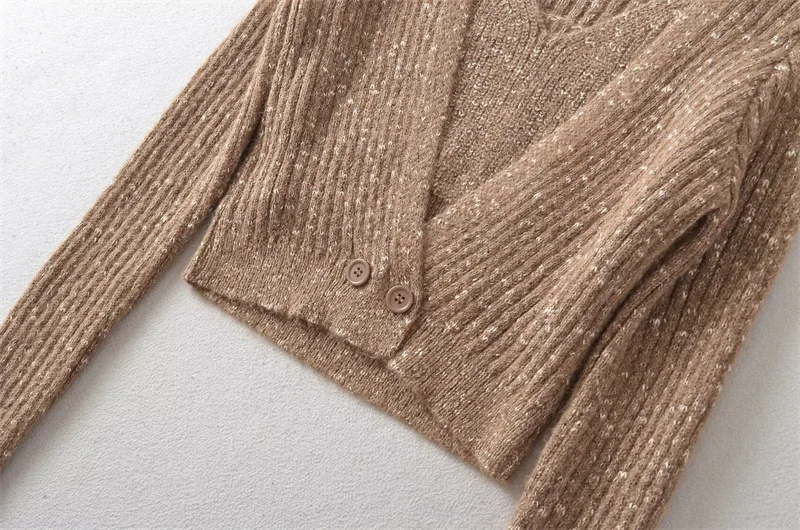 Plain Fall Polyester Fitted Layered Cardigan Vest Duo