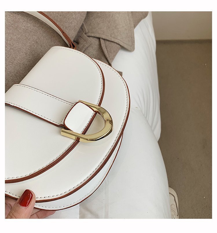 Mirco Creative Small Shoulder handbag Microfiber Synthetic Leather Saddle Bags Versatile Luxury Designer Crossbody Bag for Women