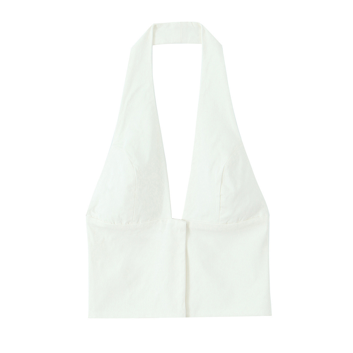 Plain Halter Open Back Sleeveless Tee