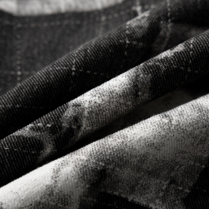 Fully printed washed collared shirt
