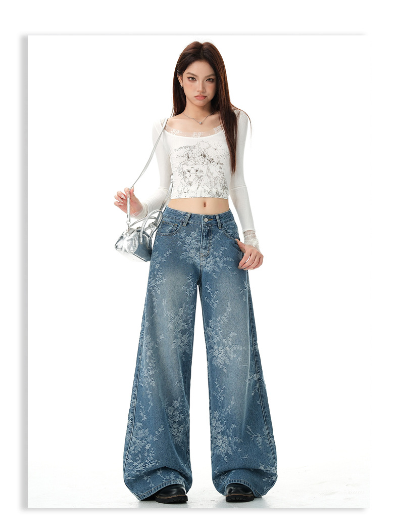 High-Waisted Straight Leg Jeans for Women Lightweight Summer Style with Flowy Fit