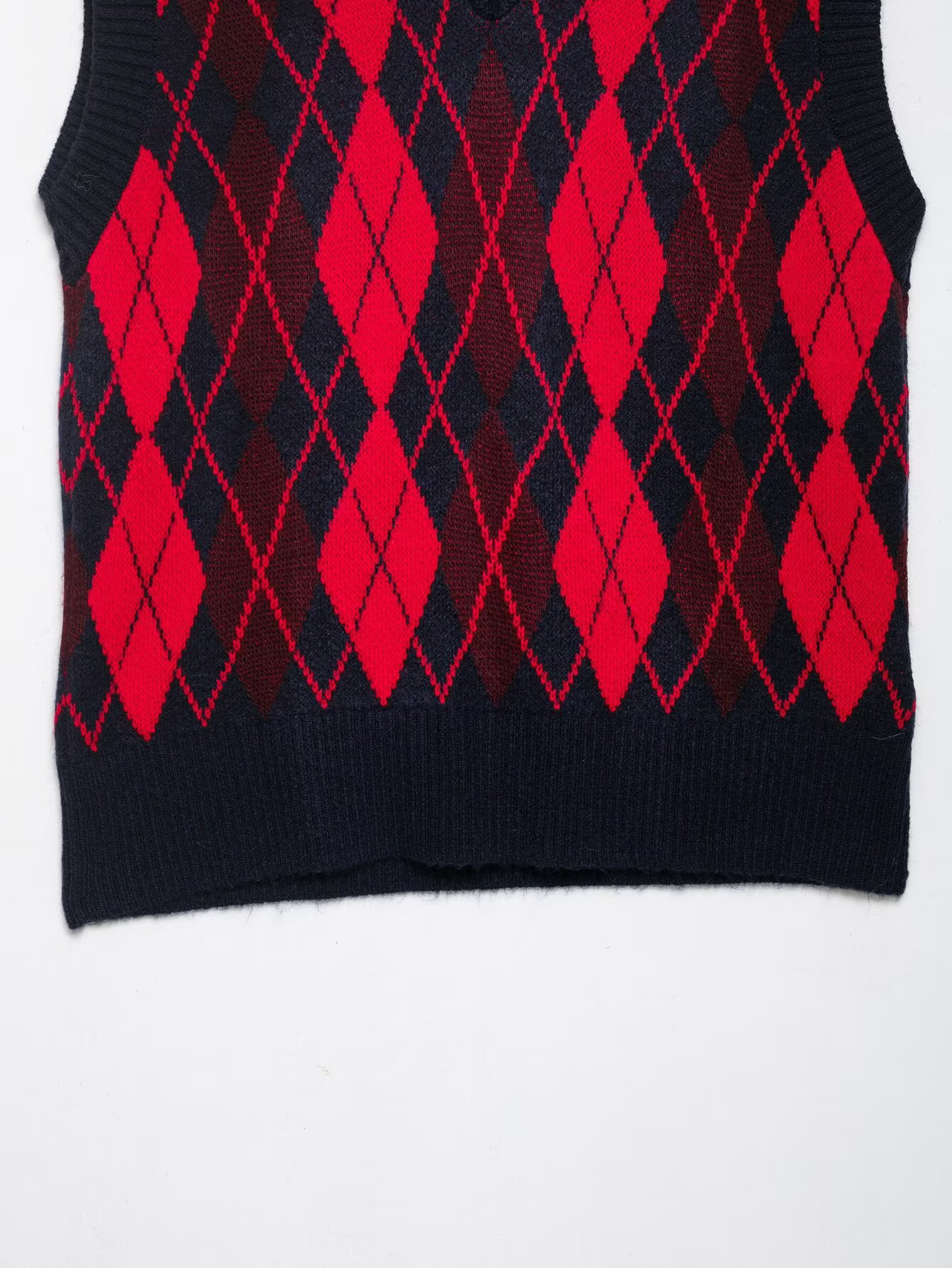 Ladies Cotton Geometric Print Vest